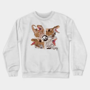 Prehistoric Fury: Velociraptor Roars Crewneck Sweatshirt